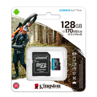 MEMORIA FLASH MICROSDXC KINGSTON CANVAS GO! PLUS, 128GB CON ADAPTADOR SD