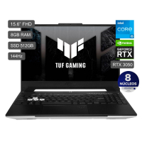 LAPTOP ASUS TUF DASH F15 FX517ZC CORE I5 12VA GEN. 512GB SSD 8GB RAM NVIDIA GEFORCE RTX 3050 NEGRA
